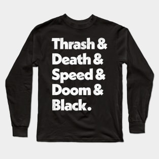 Metal List Design Long Sleeve T-Shirt